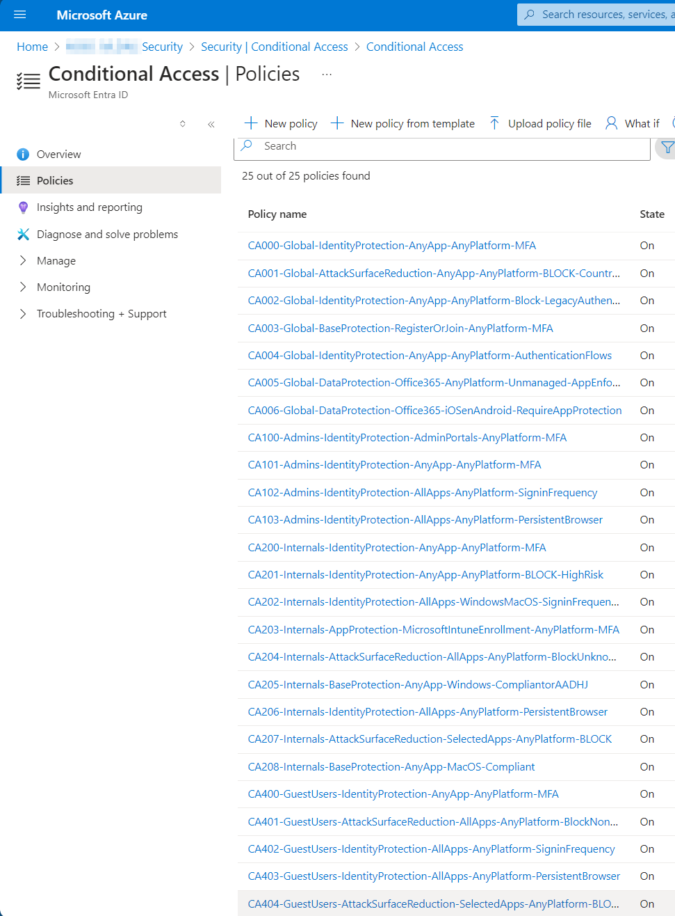 CA Policies